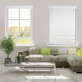 thumbnail image 1 of ARLO BLINDS Faux Wood Blind with Crown Valance - 33 1/2"W x 60"H, White, Cordless 2” Slat Horizontal Blind - for Kitchen, Bedroom, Living Room, Doors, 1 of 6