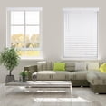thumbnail image 1 of ARLO BLINDS Faux Wood Blind with Crown Valance - 51"W x 84"H, White, Cordless 2” Slat Horizontal Blind - for Kitchen, Bedroom, Living Room, Doors, 1 of 6