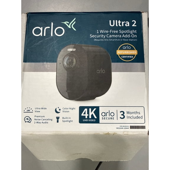 ARLO ULTRA 2 SPOTLIGHT CAMERA - CAMERA ONLY - BLACK