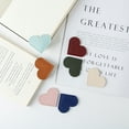 thumbnail image 1 of ARLUCKAT Custom Heart-Shaped Bookmarks With Your Own Logo Leather Multicolors Laser Engraving, 1 of 10