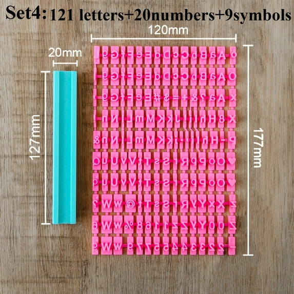 ARLUCKAT Custom Pottery Plastic Name Stamp Sets Letters Numbers Symbols Stamps kit