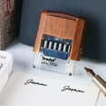 thumbnail image 1 of ARLUCKAT Personalized Custom Signature Stamp Self Inking Brown Plastic Custom Your Name, 1 of 9