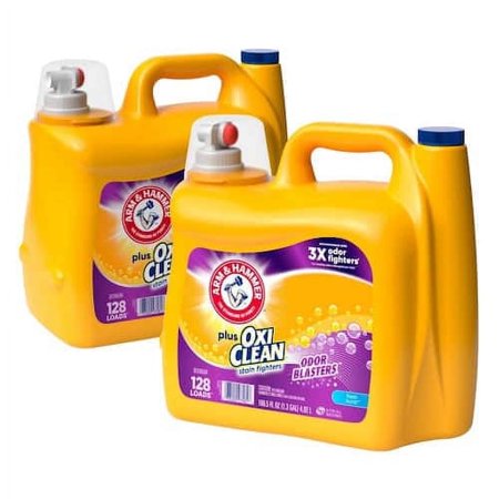 ARM & HAMMER 166.5 fl.oz. OxiClean Odor Blasters Fresh Burst Liquid Laundry Detergent, 128 Loads (4-Pack)