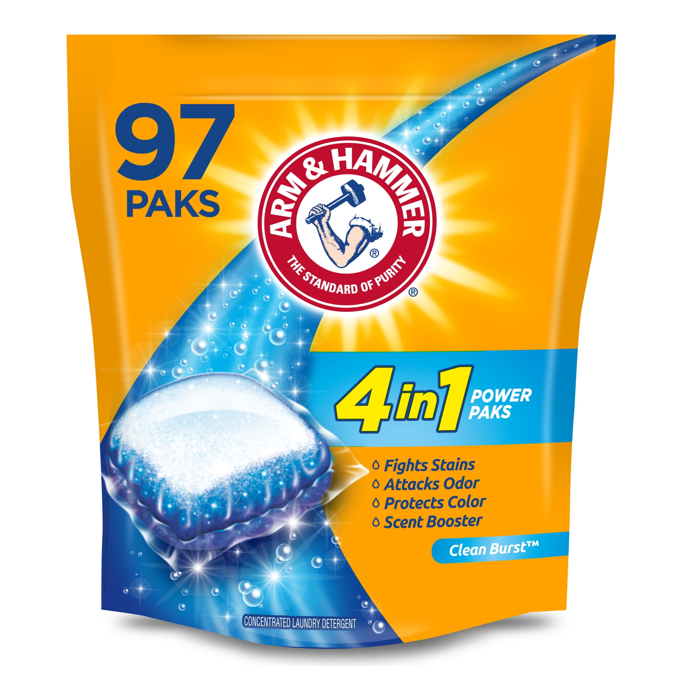 ARM & HAMMER 4-in-1 Clean Burst Laundry Detergent Power Paks