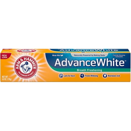 ARM & HAMMER Advance White Baking Soda Toothpaste, Winter Mint 6 oz (Pack of 6)