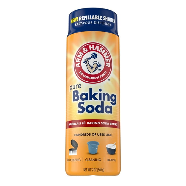 ARM & HAMMER Baking Soda Refillable Shaker, For Baking, Cleaning