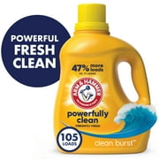 ARM & HAMMER Clean Burst, 105 Loads Liquid Laundry Detergent, 105 fl oz