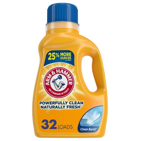 ARM & HAMMER Clean Burst, 32 Loads Liquid Laundry Detergent, 50 Fl oz