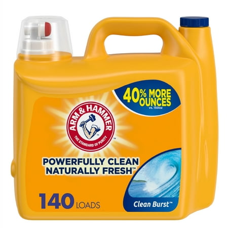 ARM & HAMMER Clean Burst Liquid Laundry Detergent, 210 Fl Oz Bottle