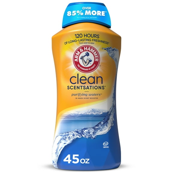 ARM & HAMMER Clean Scentsations In-Wash Scent Booster, Laundry Scent Booster Purifying Waters scent, 45 Oz