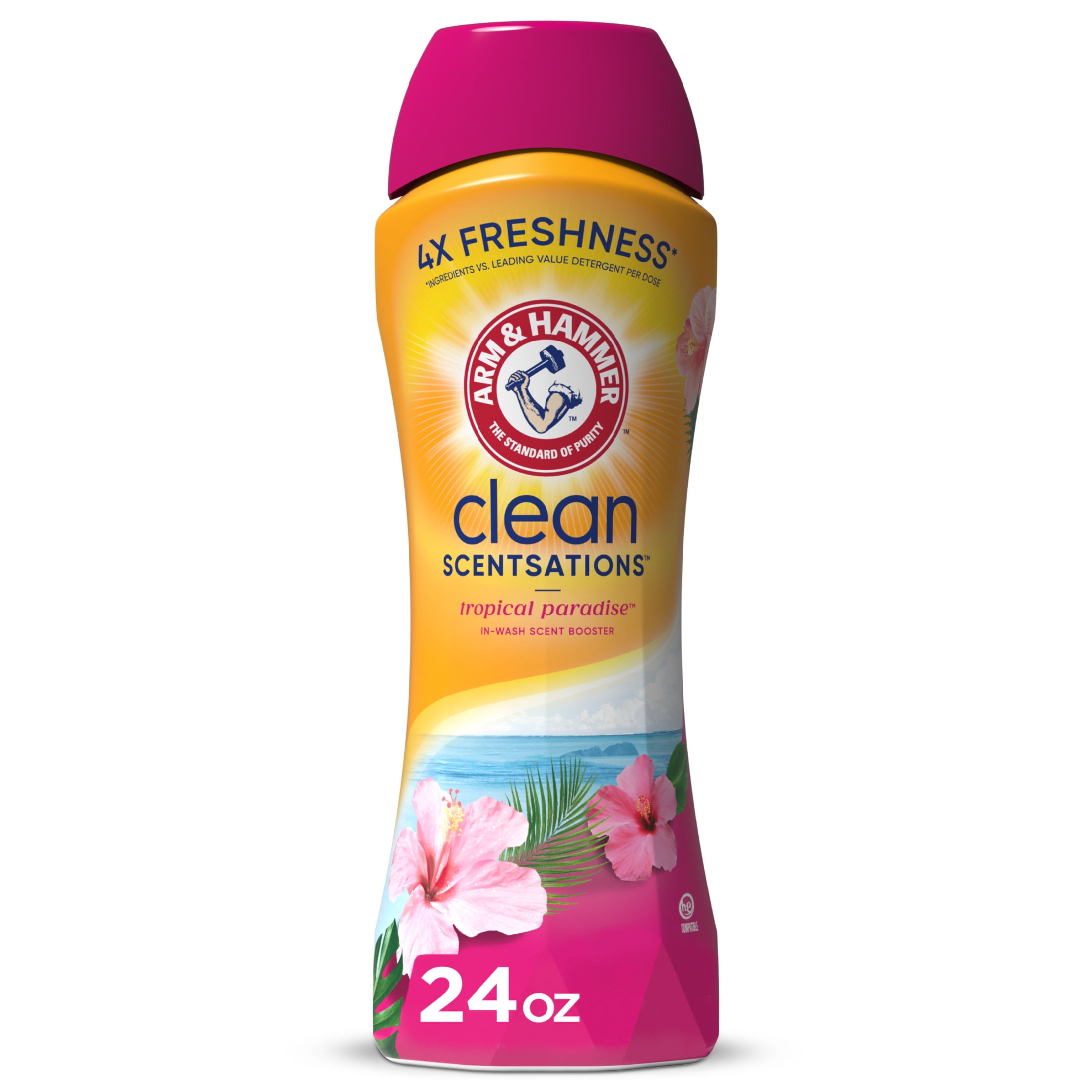 ARM & HAMMER Clean Scentsations In-Wash Scent Booster, Laundry Scent Booster Tropical Paradise scent, 24 Oz