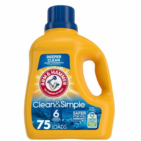 ARM & HAMMER Clean & Simple, 75 Loads Liquid Laundry Detergent, 118.1 Fl oz