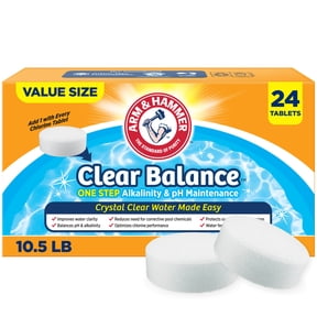 ARM & HAMMER Clear Balance Alkalinity & pH Maintenance Tablets for Pools & Spa, 24 Count