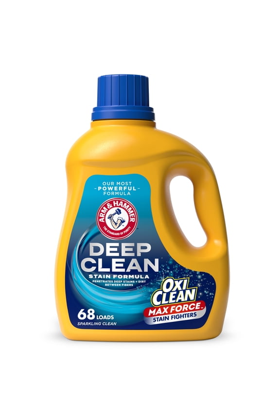 Deep Clean OxiClean Max Force Laundry Detergent, Sparkling Clean, 102 fl oz, 68 Loads