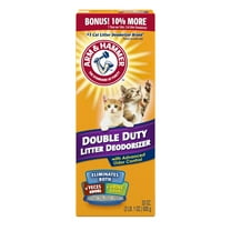 ARM & HAMMER Double Duty Cat Litter Deodorizer and Pet Odor Eliminator, 33 oz Box