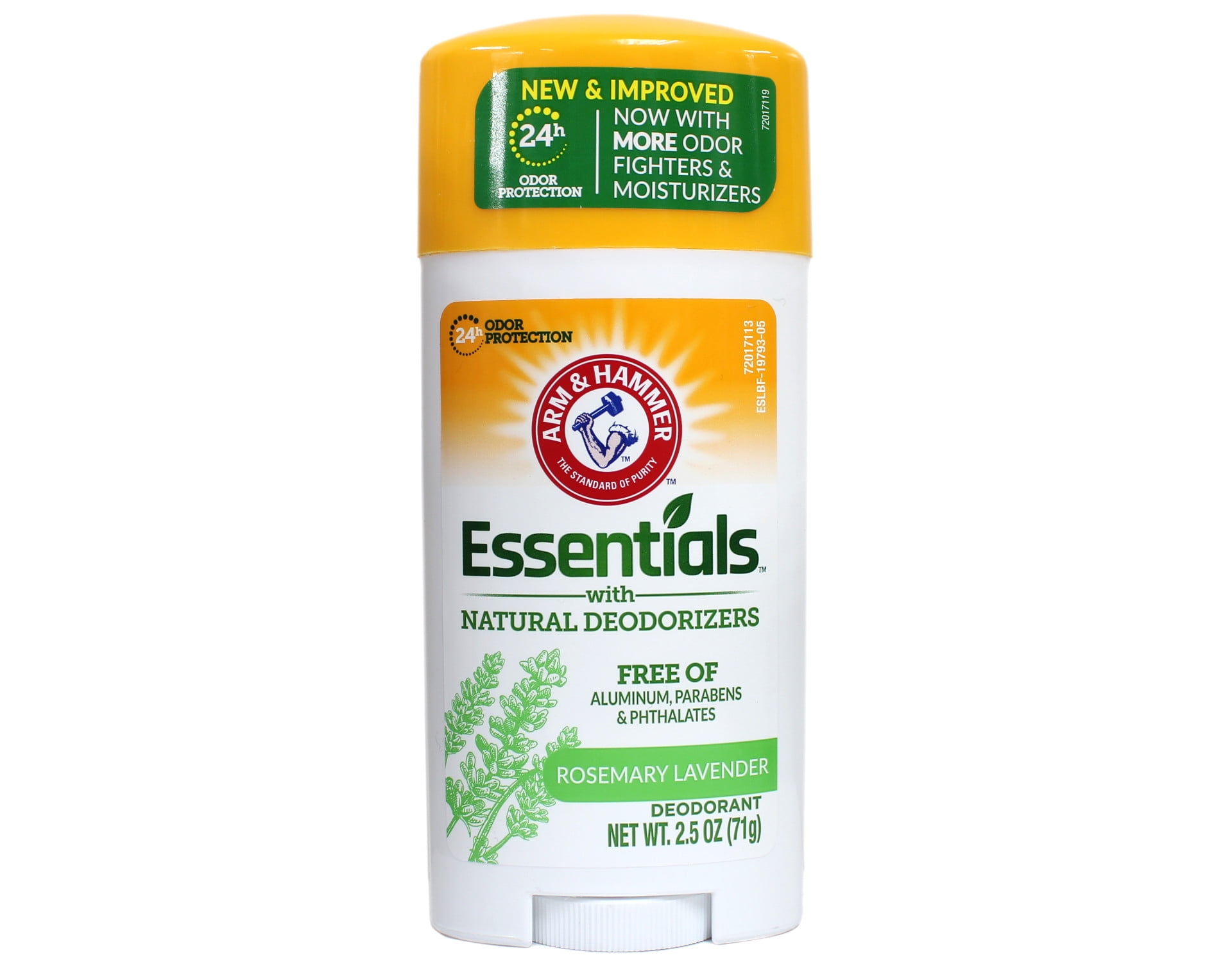 ARM & HAMMER Essentials Solid Deodorant, Fresh Rosemary Lavender, 2.5