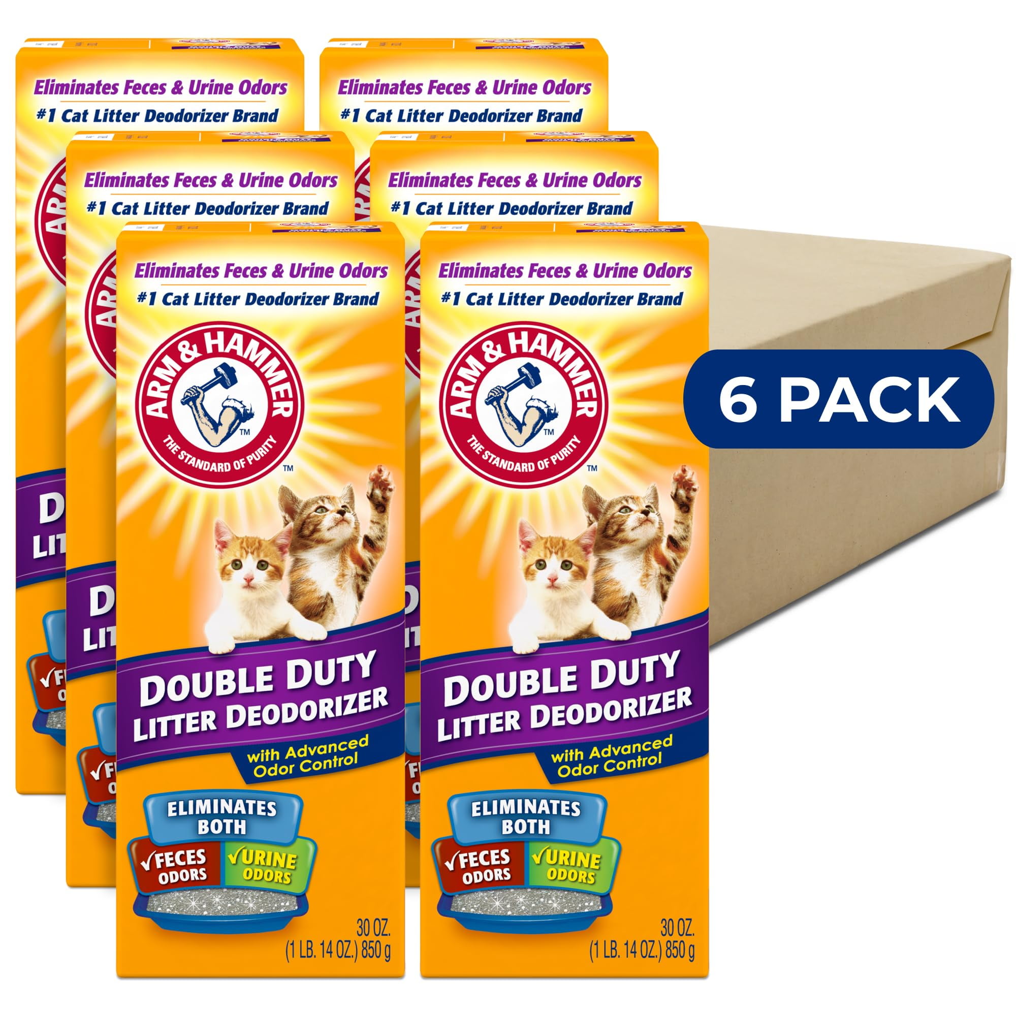 ARM HAMMER FEV6 Cat Litter Deodorizer Double Duty 30 oz 6 Pack ARM HAMMER FEV6 Cat Litter Deodorizer Double Duty 30 oz 6 Pack