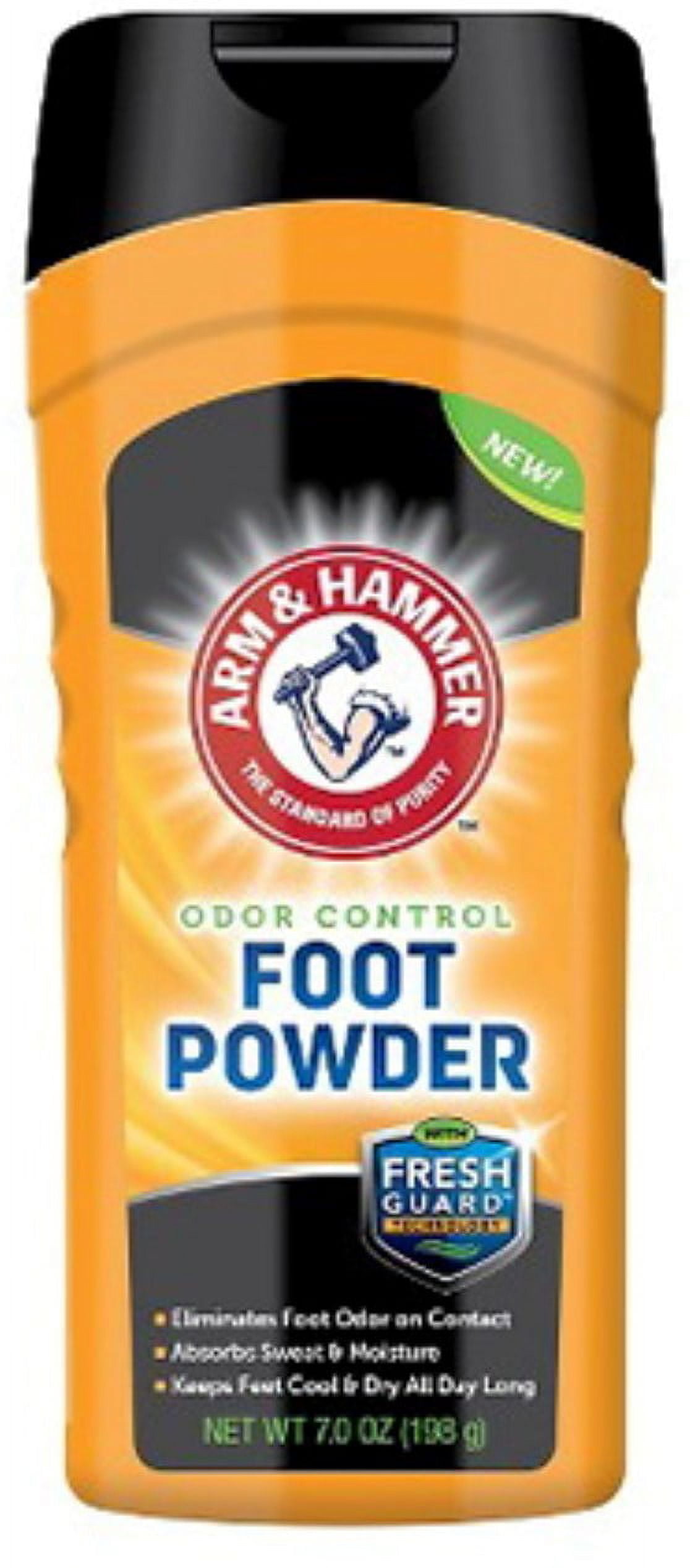 ARM & HAMMER Foot Odor Control Powder 7 oz (Pack of 4)