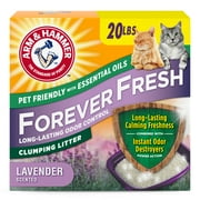 ARM & HAMMER Forever Fresh Clumping Cat Litter, Lavender Essential Oils, Multi-Cat, 20 lb
