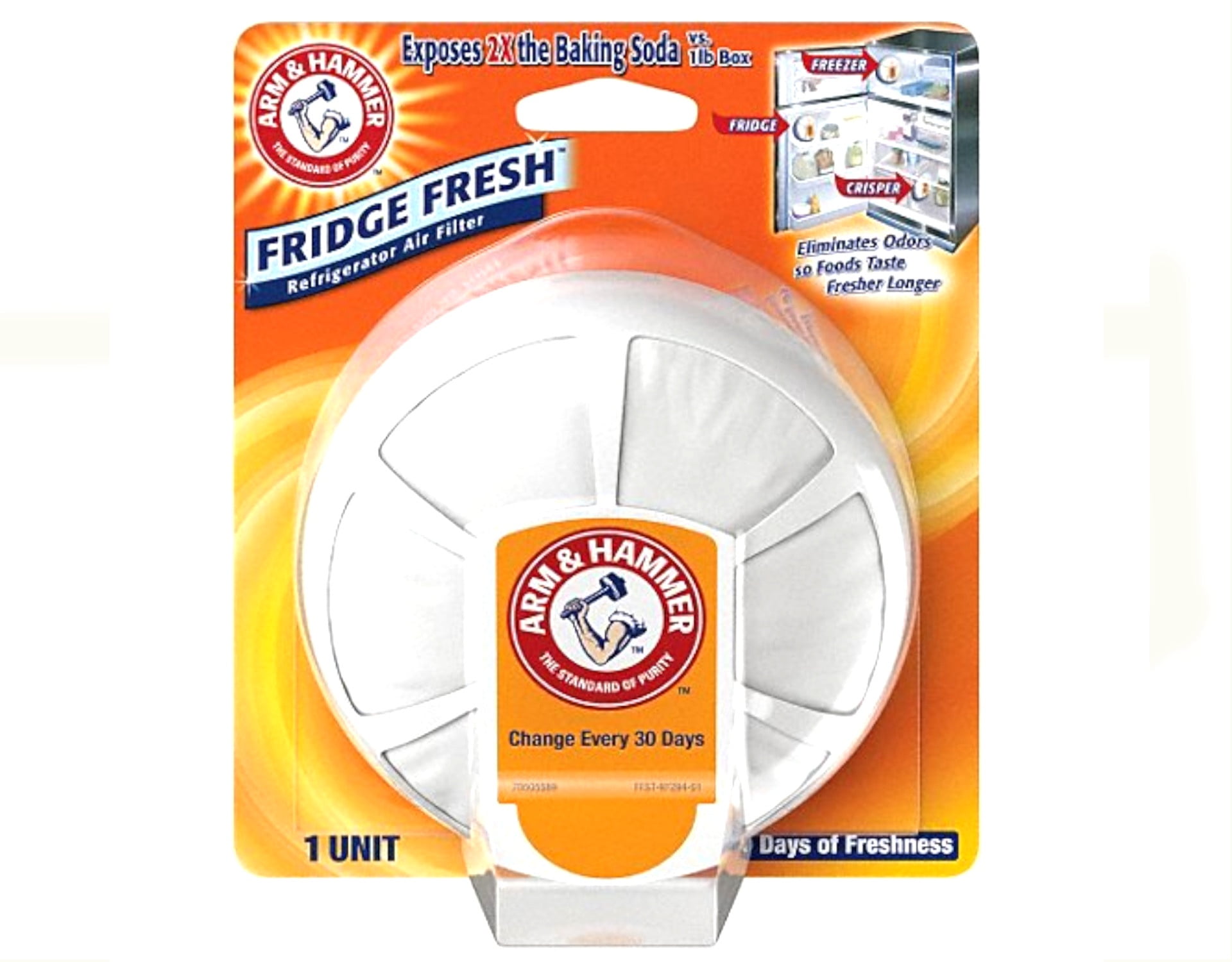 ARM & HAMMER Fridge Fresh Air Freshener, Fresh, 3 Pack