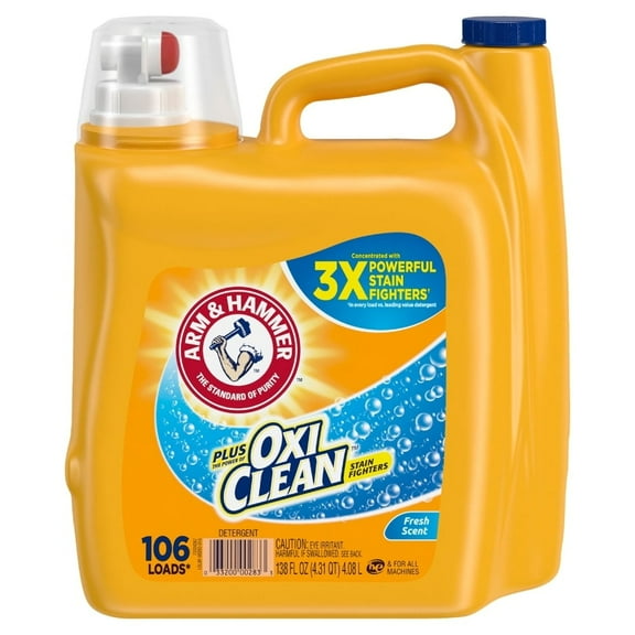 ARM & HAMMER Liquid Laundry Detergent (Pack 1) - 106 Loads, 138fl