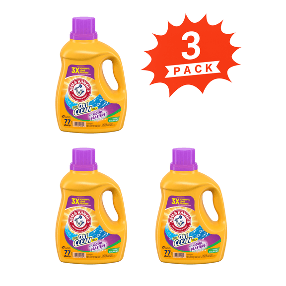 ARM & HAMMER OxiClean Fresh Botanical Liquid Laundry Detergent (Pack 3) - 231 Loads, 301.5fl