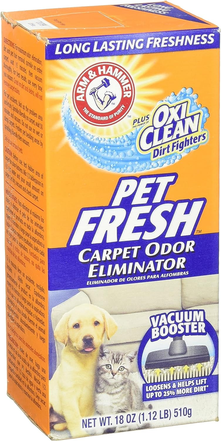 Pet Fresh Carpet Odor Eliminator Powder with Oxi Clean