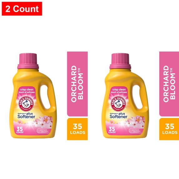 ARM & HAMMER Plus Fabric Softener Orchard Bloom Liquid Laundry Detergent 45.5 fl oz - 2 count
