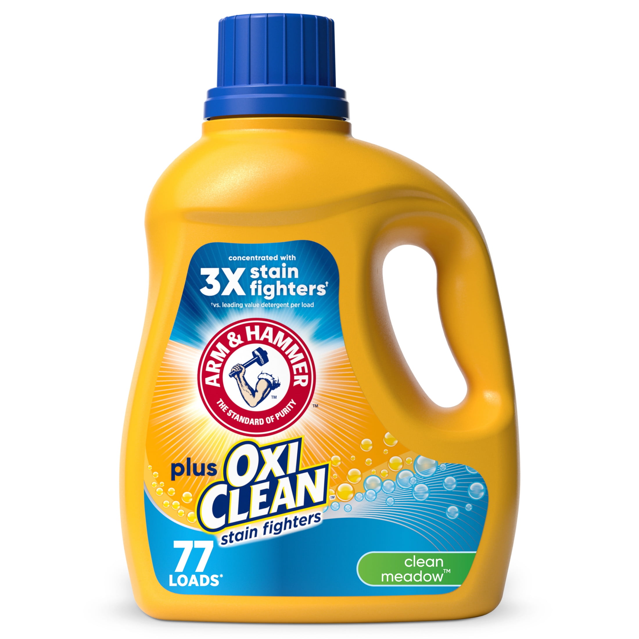 ARM & HAMMER Plus OxiClean Clean Meadow, 77 Loads Liquid Laundry Detergent, 100.5 fl oz