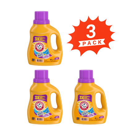ARM & HAMMER Plus OxiClean Fresh Burst Liquid Laundry Detergent (Pack 3) - 75 Loads, 97.5fl