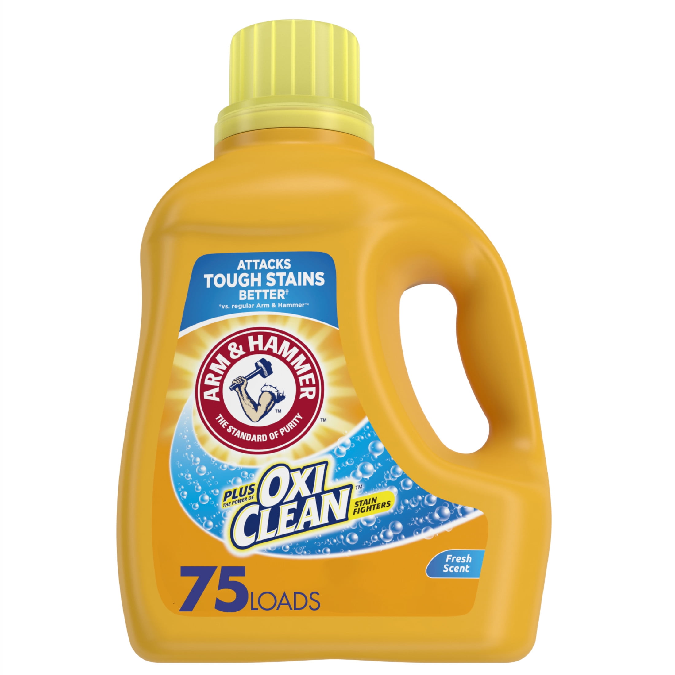ARM & HAMMER Plus OxiClean Fresh Scent, 75 Loads Liquid Laundry Detergent, 131.25 Fl oz