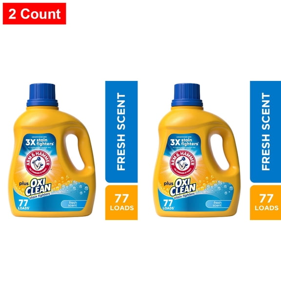 ARM & HAMMER Plus OxiClean Fresh Scent Liquid Laundry Detergent 100.5 fl oz - 2 count