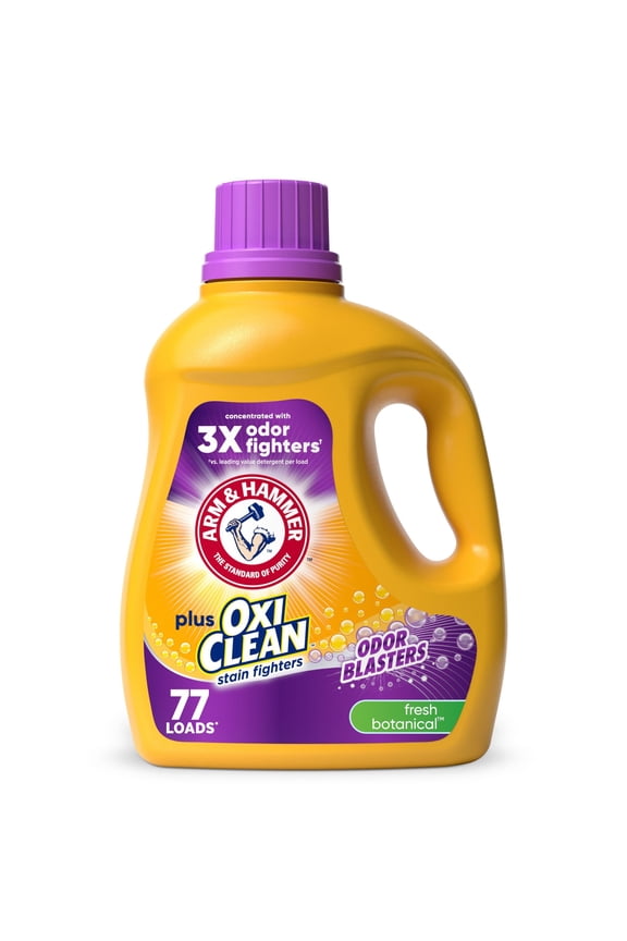 Plus OxiClean Odor Blasters Fresh Botanical, 77 Loads Liquid Laundry Detergent, 100.5 Fl oz