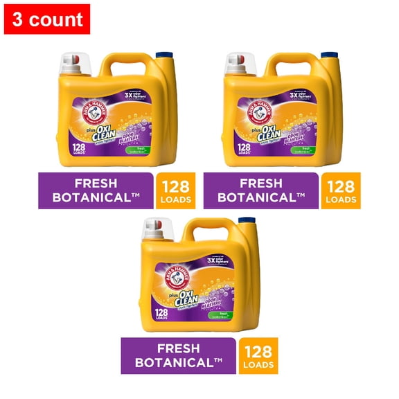 ARM & HAMMER Plus OxiClean Odor Blasters Fresh Botanical Liquid Laundry Detergent 166.5 fl oz - 3 count
