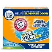 ARM & HAMMER Plus OxiClean Powder Laundry Detergent, Fresh Scent, 115 Loads