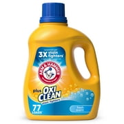 ARM & HAMMER Plus OxiClean Stain Fighters Liquid Laundry Detergent, Fresh Scent, 77 Loads