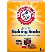 ARM & HAMMER Baking Soda, Multi-Purpose 100% Pure Sodium Bicarbonate Powder, 1 lb Box
