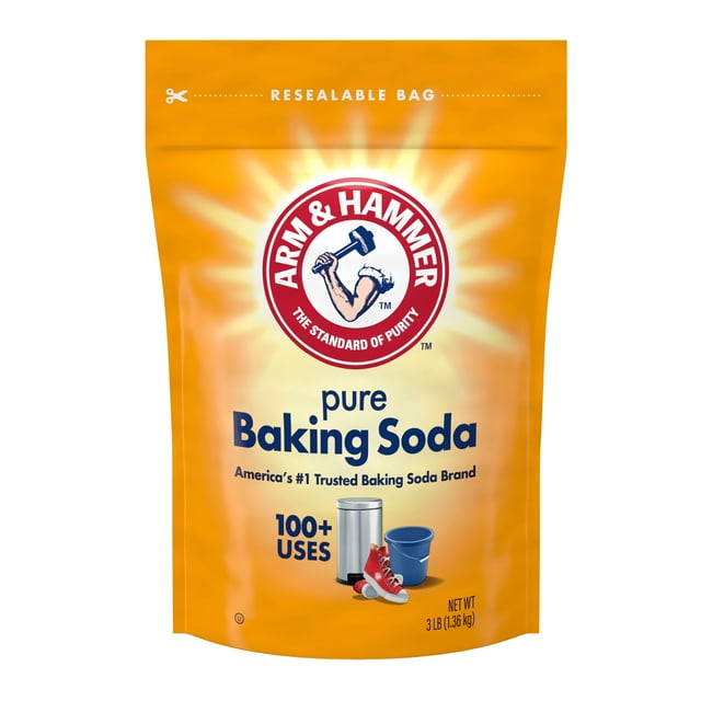 ARM & HAMMER Pure Baking Soda, For Baking, Cleaning & Deodorizing, 3 lb