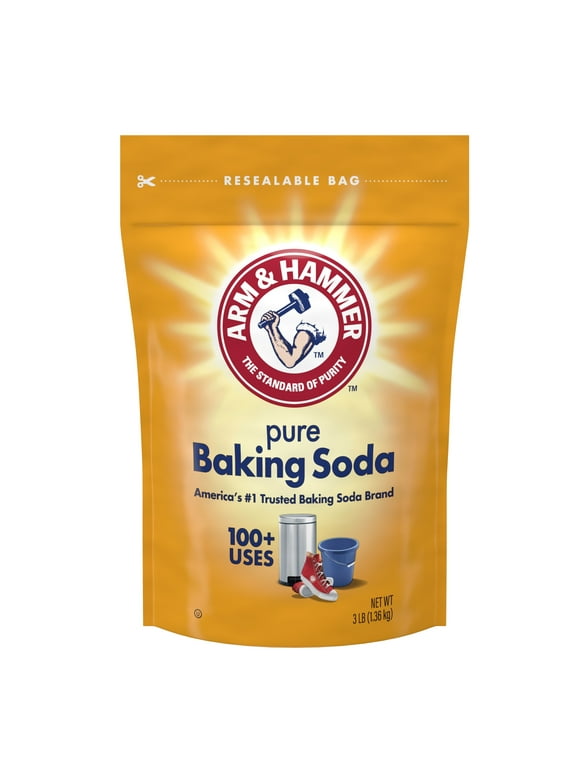 ARM & HAMMER Pure Baking Soda, For Baking, Cleaning & Deodorizing, 3 lb Bag
