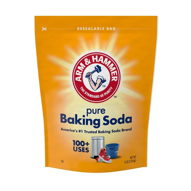 ARM & HAMMER Pure Baking Soda, For Baking, Cleaning & Deodorizing, 5 lb Bag