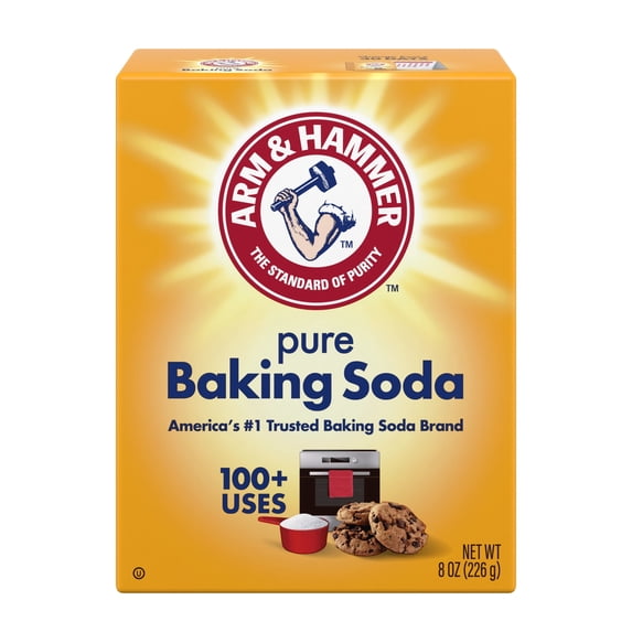 ARM & HAMMER Baking Soda, Multi-Purpose 100% Pure Sodium Bicarbonate Powder, 8 oz Box