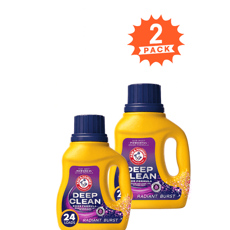 ARM & HAMMER Radiant Burst Liquid Laundry Detergent (Pack 2) - 48 Loads, 72fl