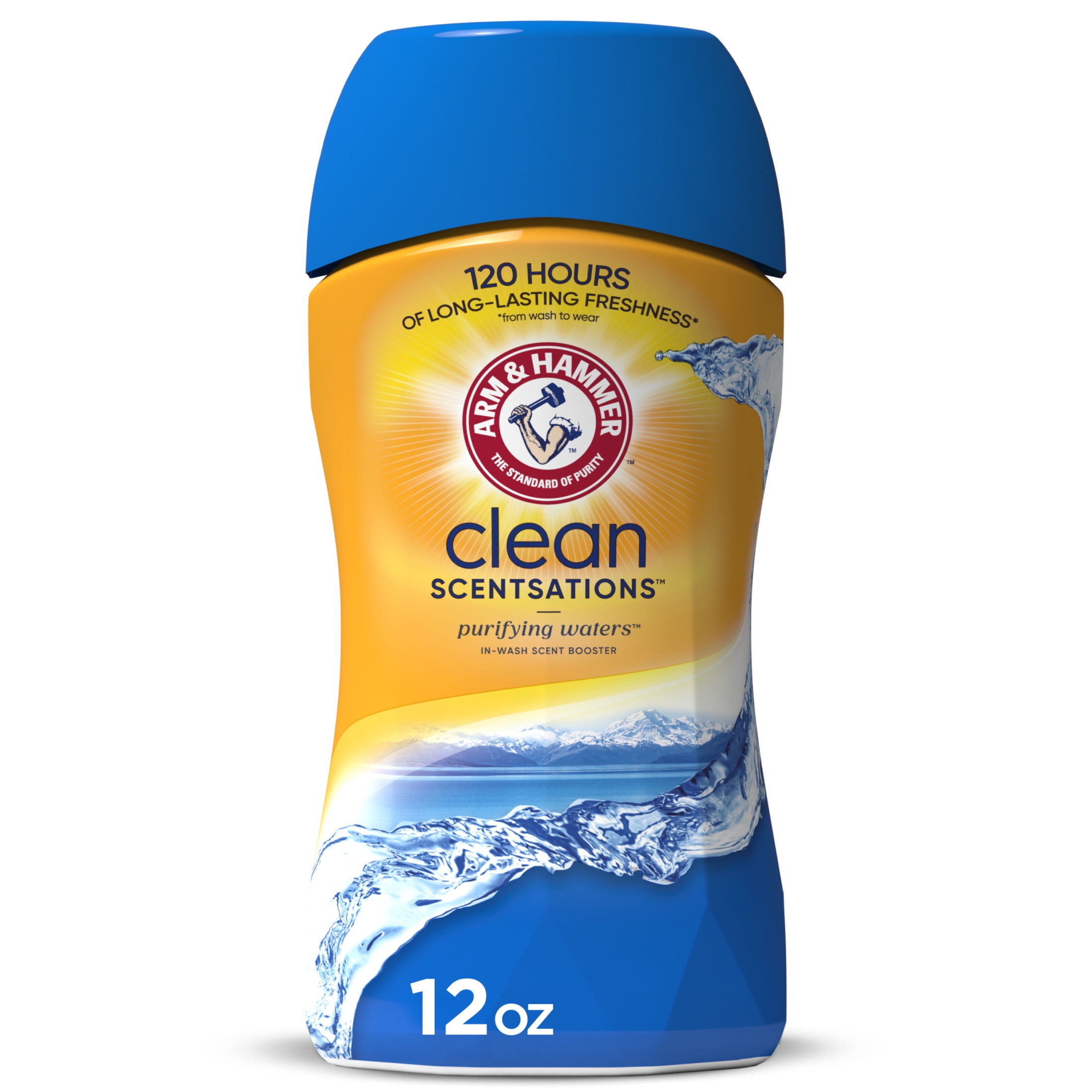 ARM & HAMMER Clean Scentsations In-Wash Scent Booster, Laundry Scent Booster Purifying Waters scent, 12 Oz