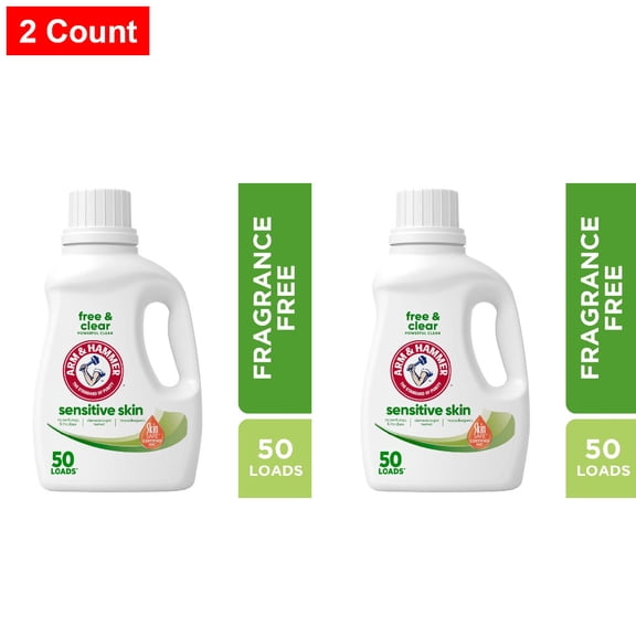 ARM & HAMMER Sensitive Skin Hypoallergenic Liquid Laundry Detergent 50 fl oz - 2 count