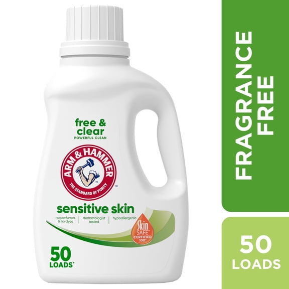 ARM & HAMMER Sensitive Skin Hypoallergenic Liquid Laundry Detergent 50 fl oz - Pack of 1