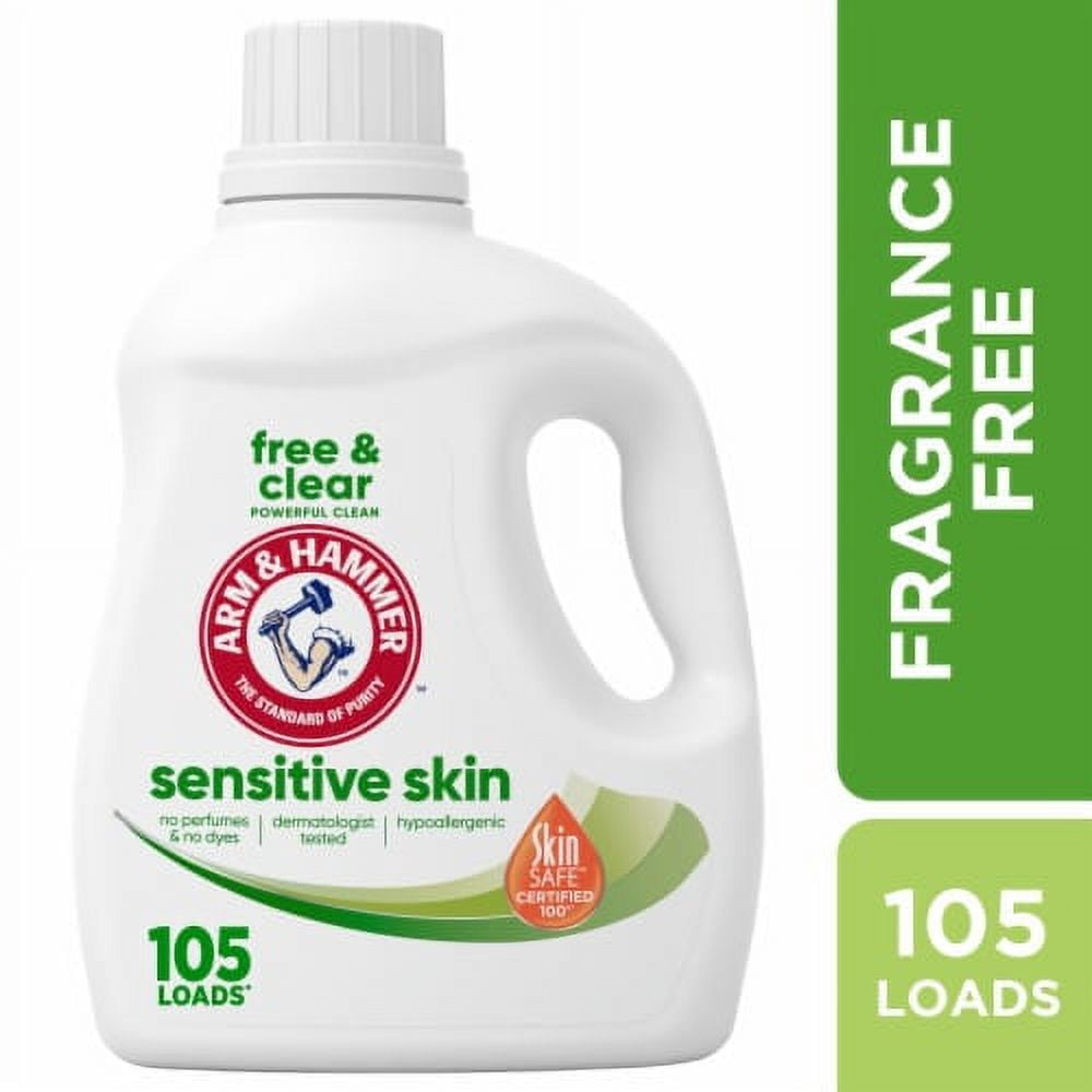 ARM &amp; HAMMER Sensitive Skin Hypoallergenic Liquid Laundry Detergent ...