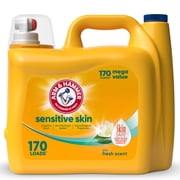 ARM & HAMMER Sensitive Skin Plus Fresh Scent Liquid Laundry Detergent 170 fl oz, 170 Loads