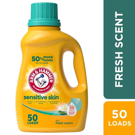 ARM & HAMMER Sensitive Skin Plus Fresh Scent Liquid Laundry Detergent 50 fl oz - Pack of 1