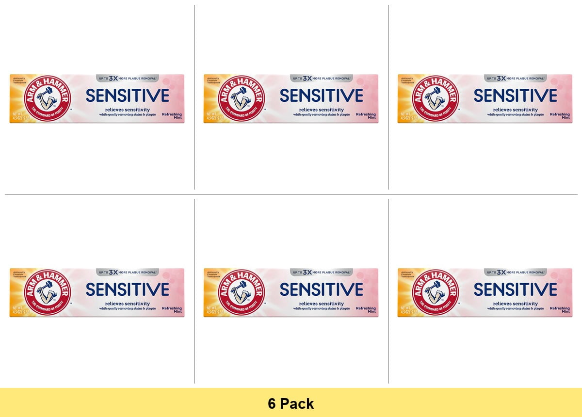 ARM & HAMMER Sensitive Teeth & Gums Toothpaste 4.5 oz - 6 Pack Bundle