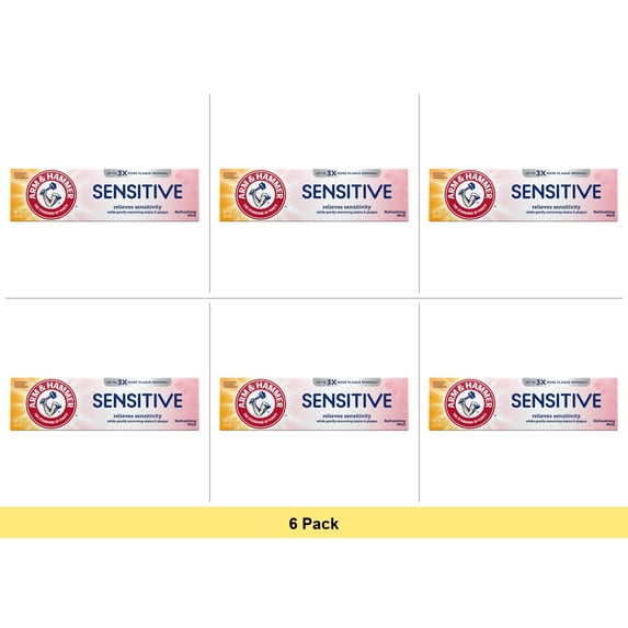 ARM & HAMMER Sensitive Teeth & Gums Toothpaste 4.5 oz - 6 Pack Bundle